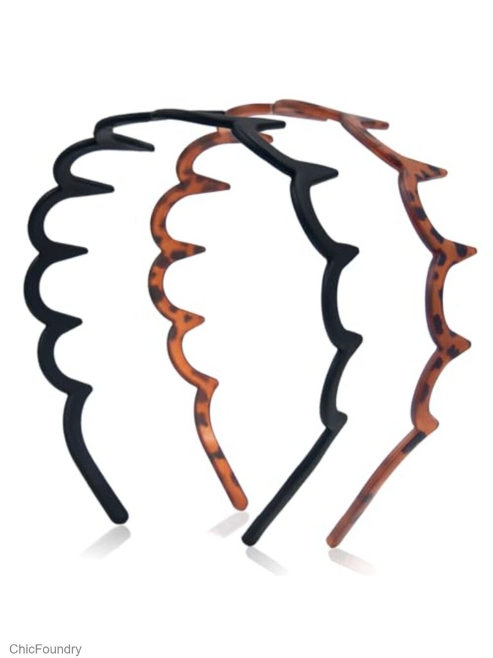 U Shape Fashion Hair Comb Headband with Teeth Zig Zag Non-slip Plastic